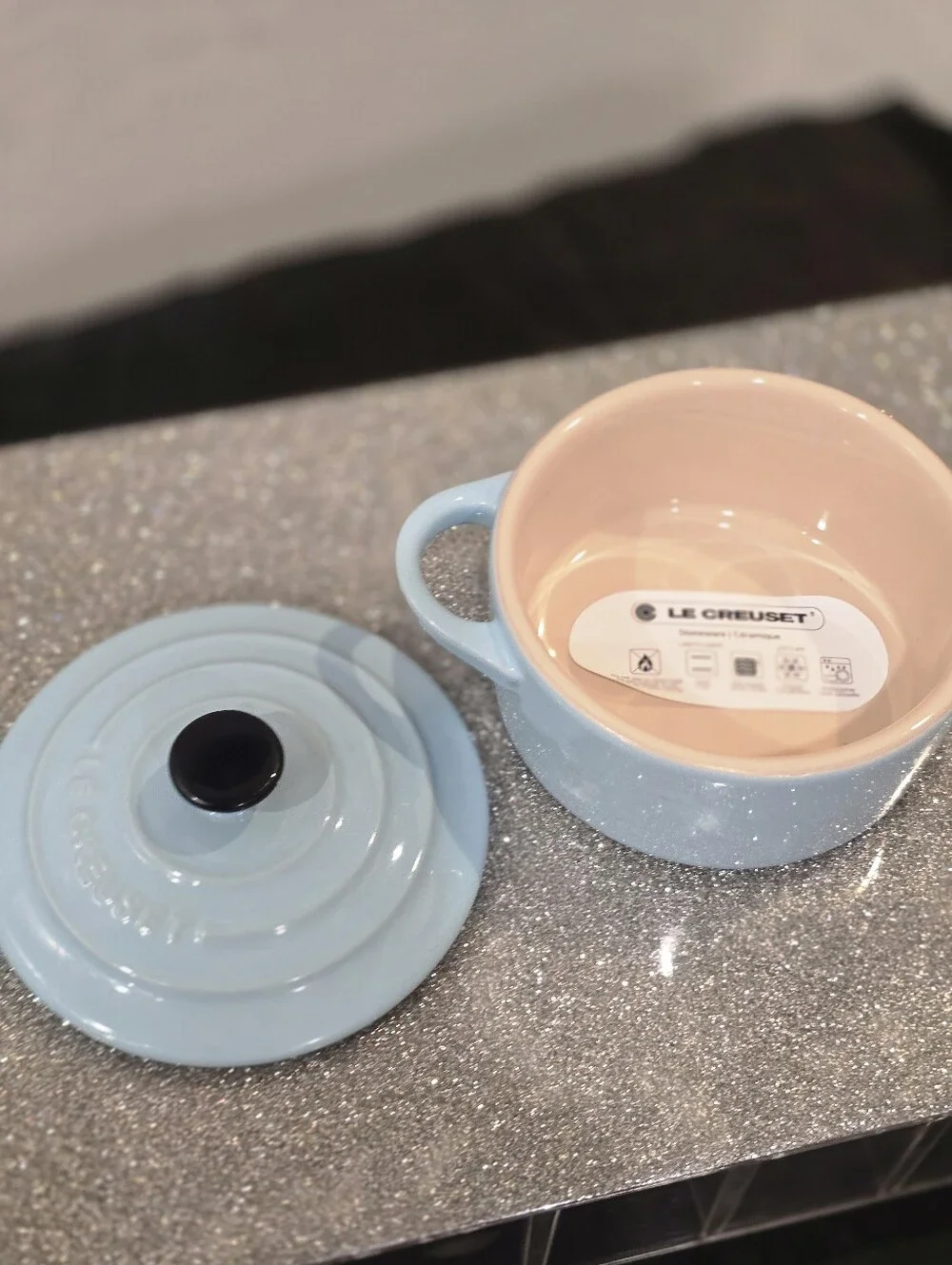 Le Creuset Stoneware Petite Round Mini Cocotte- Sky Blue